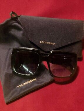 Dolce & Gabbana Black Gradient  Sunglasses. New With Case & Pouch DG 4414-F